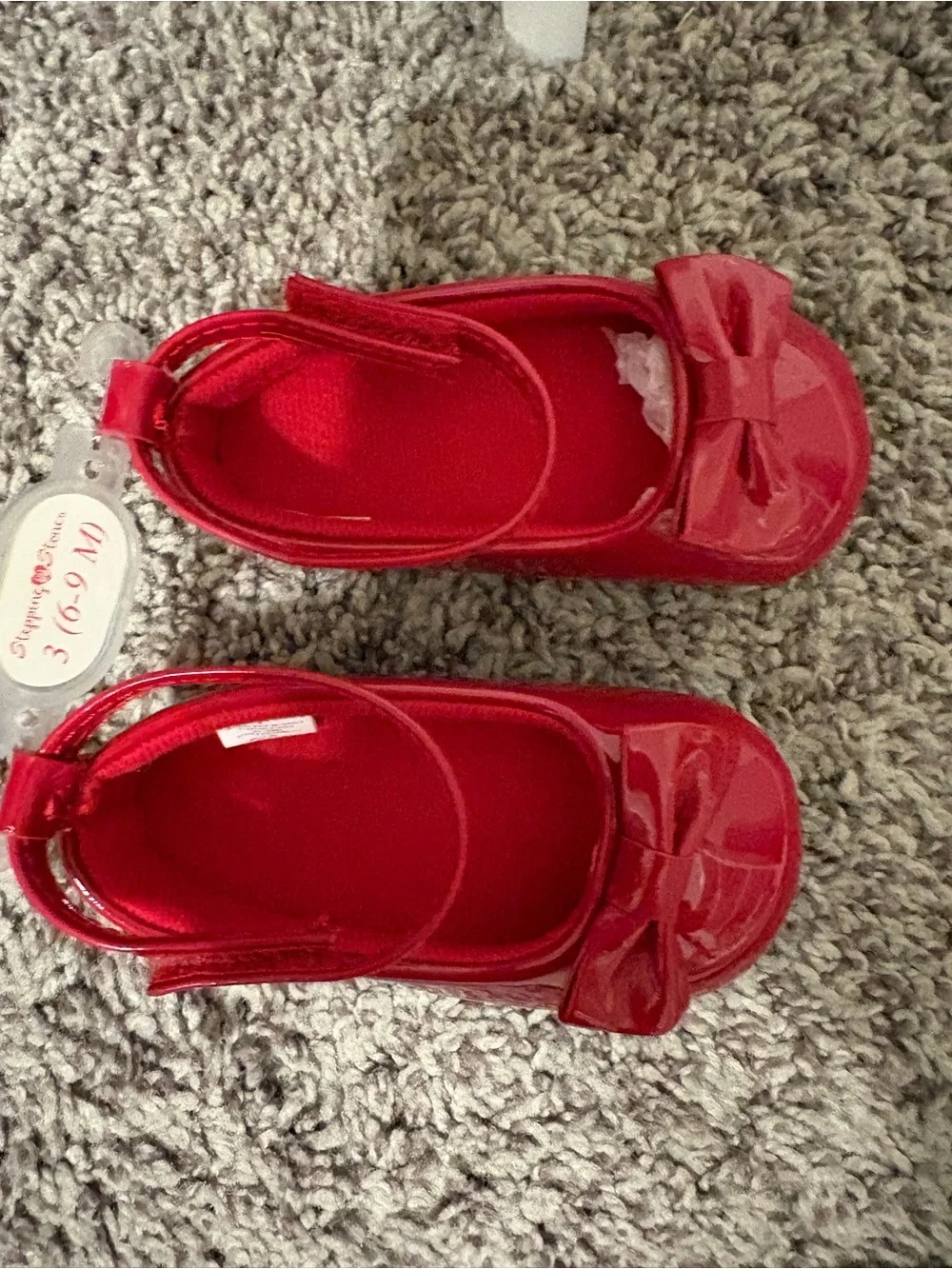 Toddler Patent Red Bow Strap Dress Shoes